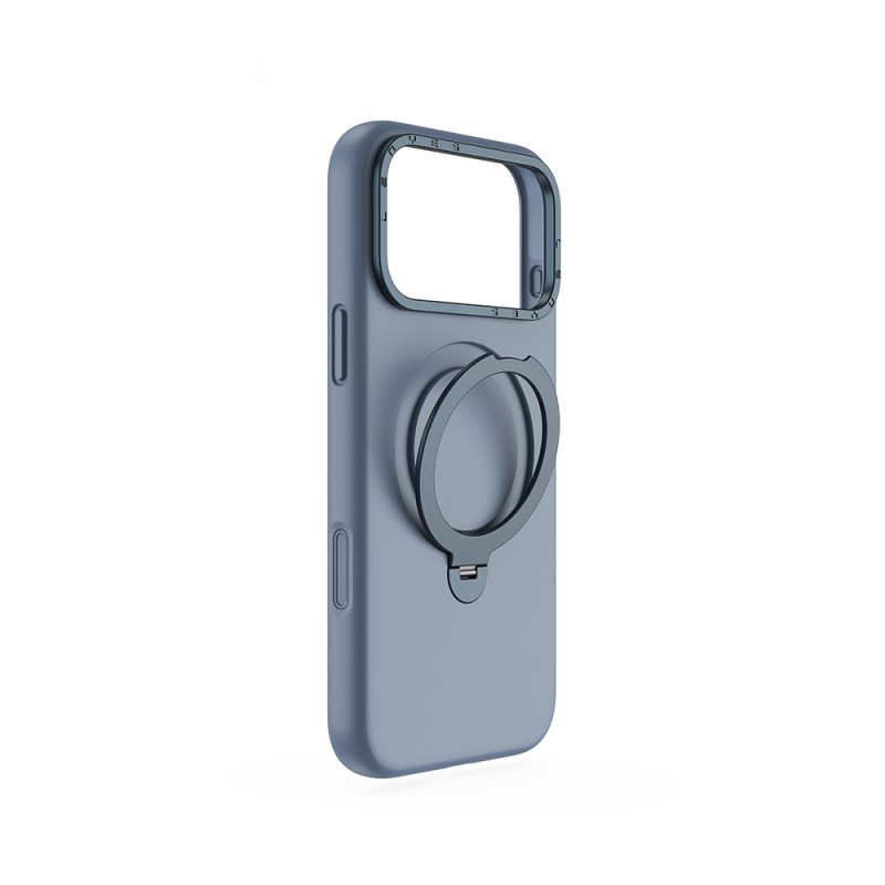 Apple iPhone 17 Pro Max Case M-safe Charging Feature Metal Stand Liquid Silicone Lenses CK223 Cover - 4