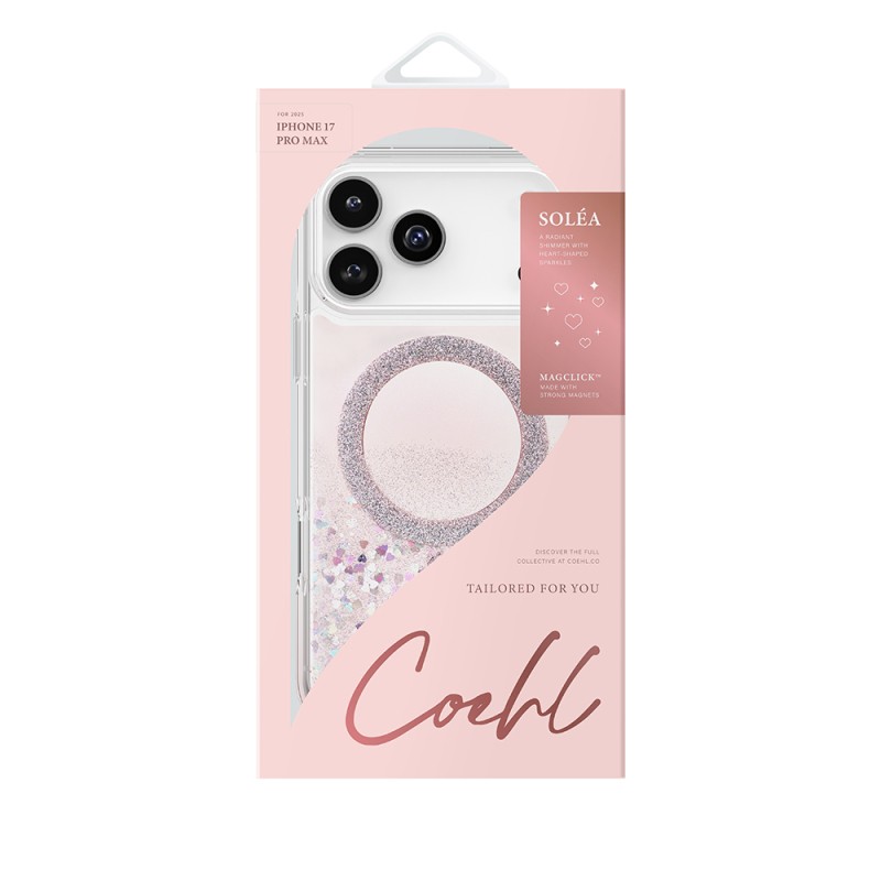 Apple iPhone 17 Pro Max Case M-safe Charging Feature Shiny Ring Coehl Solea Cover - 4
