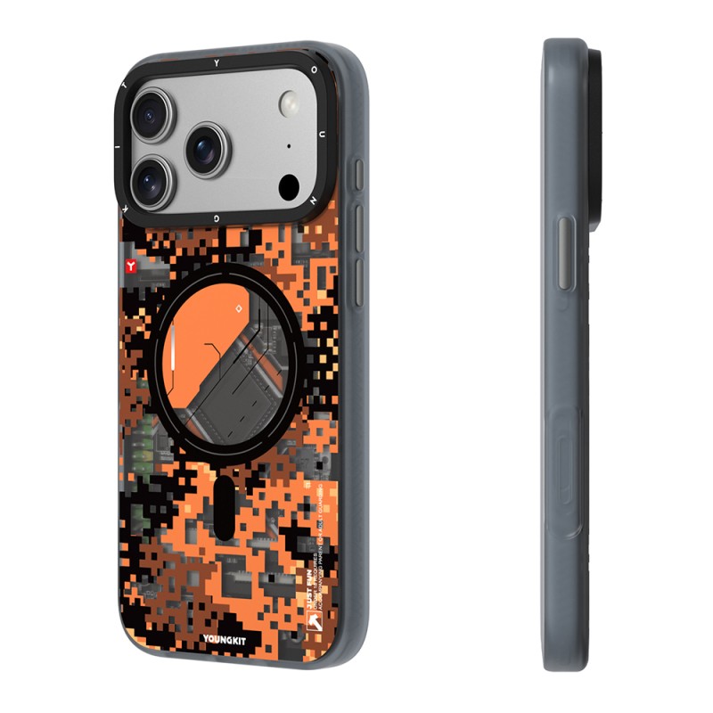 Apple iPhone 17 Pro Max Case M-Safe Charging Feature Youngkit Camouflage Sykell Series Cover - 11