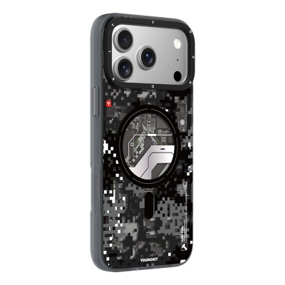 Apple iPhone 17 Pro Max Case M-Safe Charging Feature Youngkit Camouflage Sykell Series Cover - 10