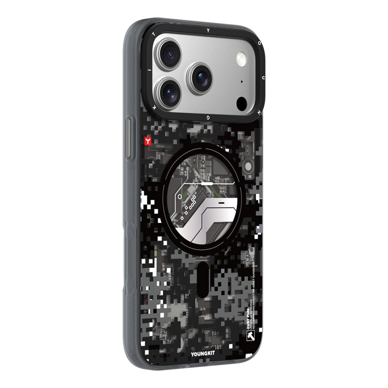 Apple iPhone 17 Pro Max Case M-Safe Charging Feature Youngkit Camouflage Sykell Series Cover - 10
