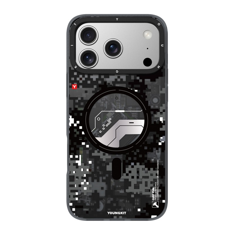Apple iPhone 17 Pro Max Case M-Safe Charging Feature Youngkit Camouflage Sykell Series Cover - 6