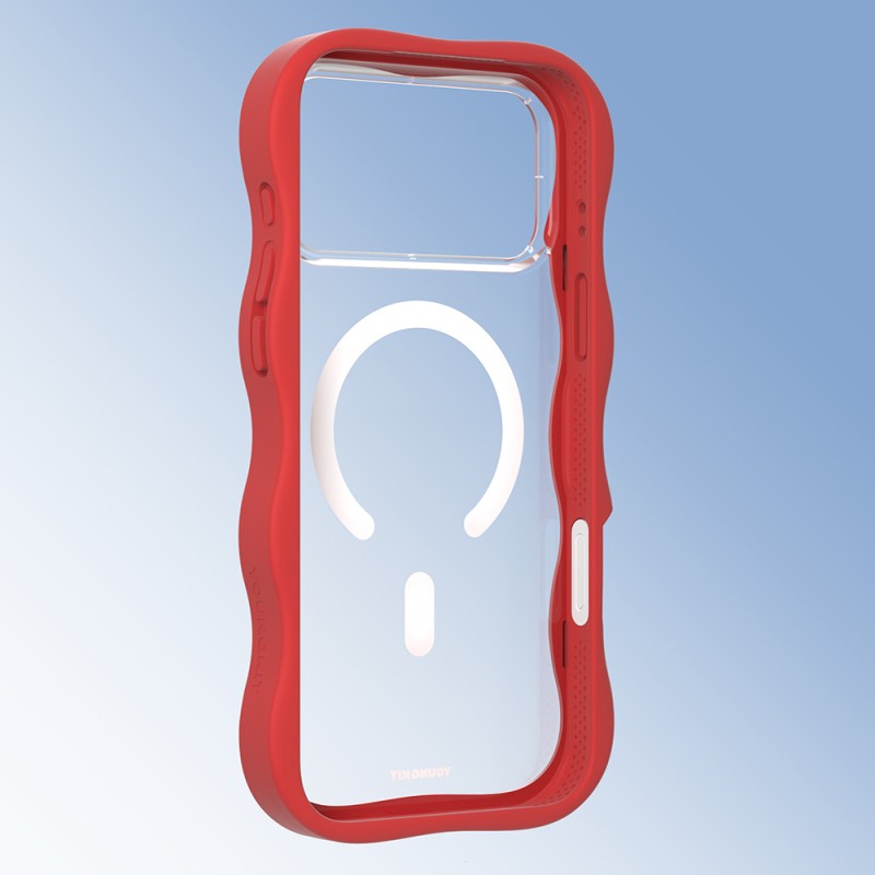 Apple iPhone 17 Pro Max Case M-safe Charging Feature Youngkit Wave Clear Series Cover - 13