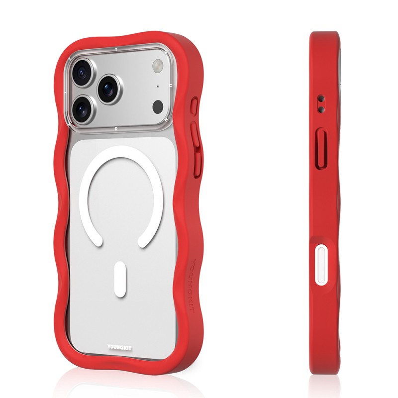 Apple iPhone 17 Pro Max Case M-safe Charging Feature Youngkit Wave Clear Series Cover - 10