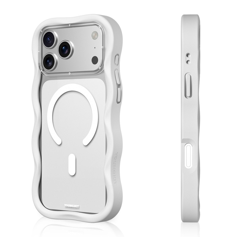 Apple iPhone 17 Pro Max Case M-safe Charging Feature Youngkit Wave Clear Series Cover - 11