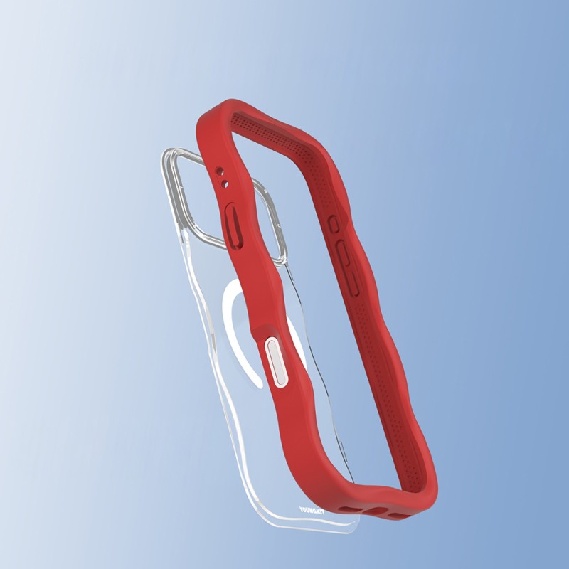 Apple iPhone 17 Pro Max Case M-safe Charging Feature Youngkit Wave Clear Series Cover - 19