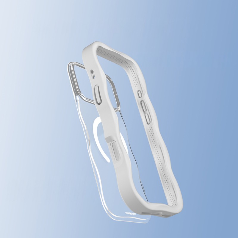 Apple iPhone 17 Pro Max Case M-safe Charging Feature Youngkit Wave Clear Series Cover - 21