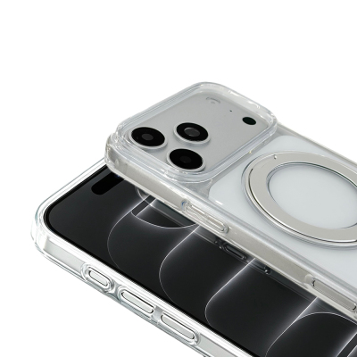 Apple iPhone 17 Pro Max Case M-Safe Charging Feature Zore Luzer 360 Stand Cover - 10