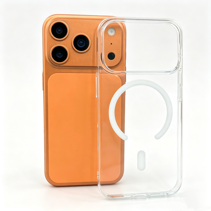 Apple iPhone 17 Pro Max Case M-Safe Charging Feature Zore Transparent Porto Single Camera Frame Cover - 2