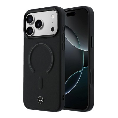 Apple iPhone 17 Pro Max Case – Mercedes-Benz Officially Licensed – Embossed Leather Cover with Metal Star Logo and MagSafe Charging Support - 9