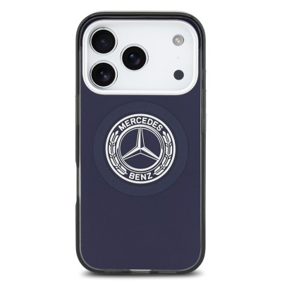 Apple iPhone 17 Pro Max Case Mercedes Benz Original Licensed M-Safe Charging Feature Dual Layer PC Nostalgic Star Design Cover - 7
