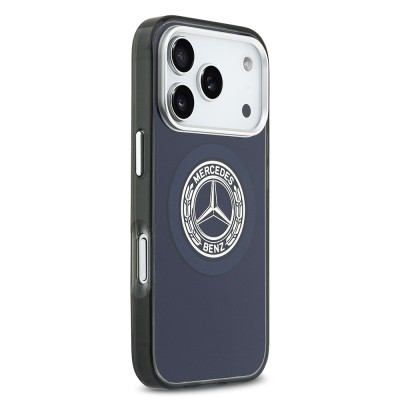 Apple iPhone 17 Pro Max Case Mercedes Benz Original Licensed M-Safe Charging Feature Dual Layer PC Nostalgic Star Design Cover - 8