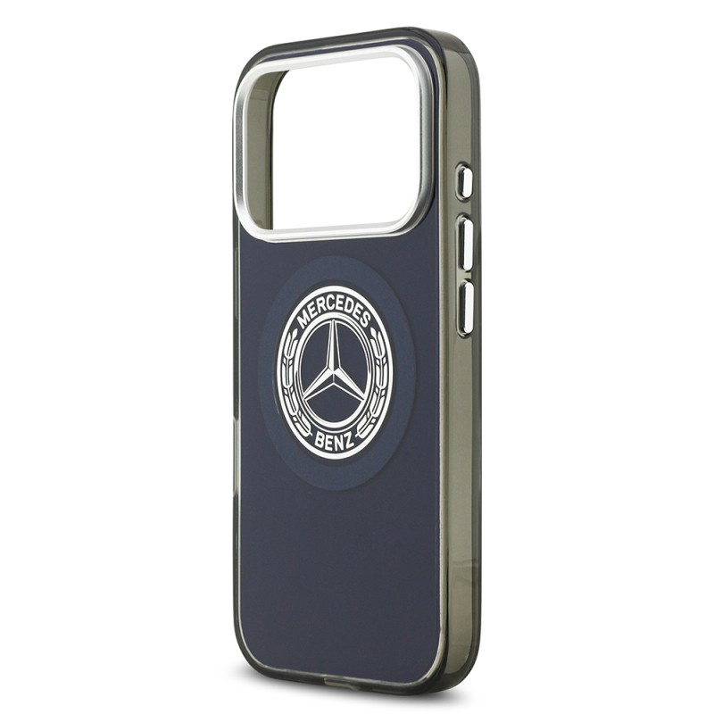 Apple iPhone 17 Pro Max Case Mercedes Benz Original Licensed M-Safe Charging Feature Dual Layer PC Nostalgic Star Design Cover - 10