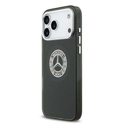 Apple iPhone 17 Pro Max Case Mercedes Benz Original Licensed M-Safe Charging Feature Dual Layer PC Nostalgic Star Design Cover - 12