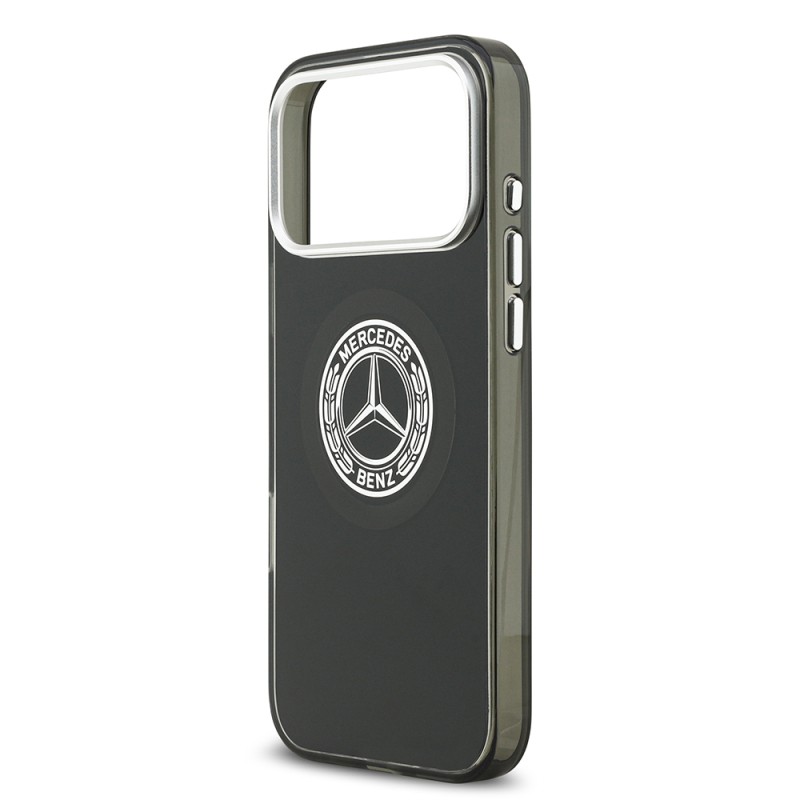 Apple iPhone 17 Pro Max Case Mercedes Benz Original Licensed M-Safe Charging Feature Dual Layer PC Nostalgic Star Design Cover - 16