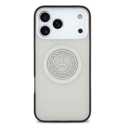 Apple iPhone 17 Pro Max Case Mercedes Benz Original Licensed M-Safe Charging Feature Dual Layer PC Nostalgic Star Design Cover - 19