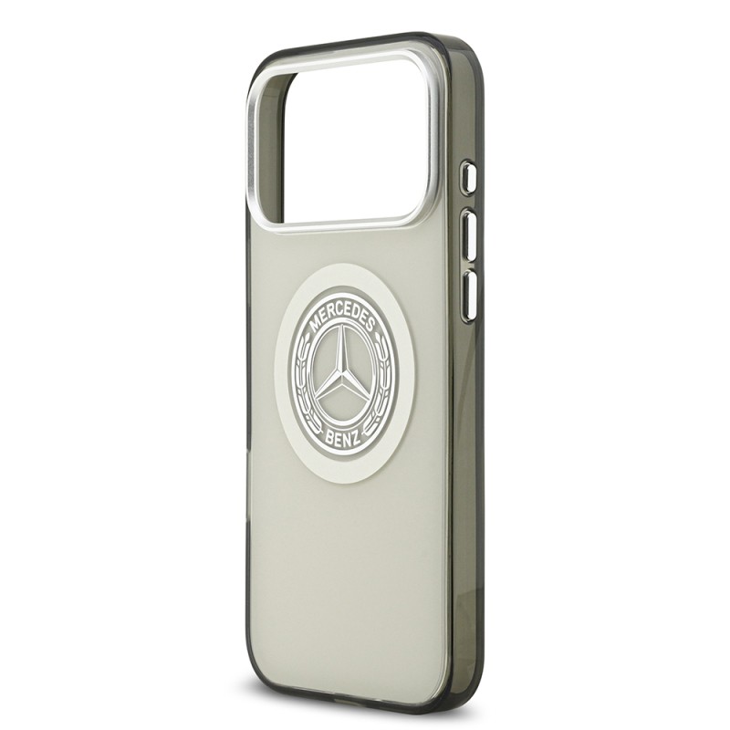 Apple iPhone 17 Pro Max Case Mercedes Benz Original Licensed M-Safe Charging Feature Dual Layer PC Nostalgic Star Design Cover - 22