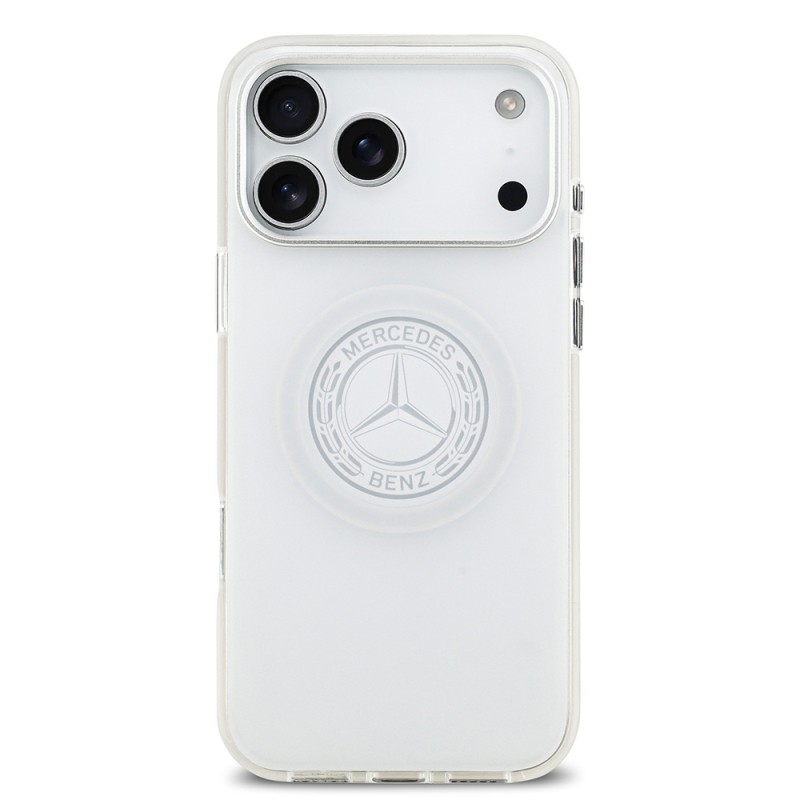Apple iPhone 17 Pro Max Case Mercedes Benz Original Licensed M-Safe Charging Feature Frosted PC Nostalgic Star Design Cover - 4