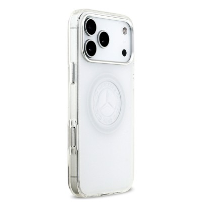 Apple iPhone 17 Pro Max Case Mercedes Benz Original Licensed M-Safe Charging Feature Frosted PC Nostalgic Star Design Cover - 5