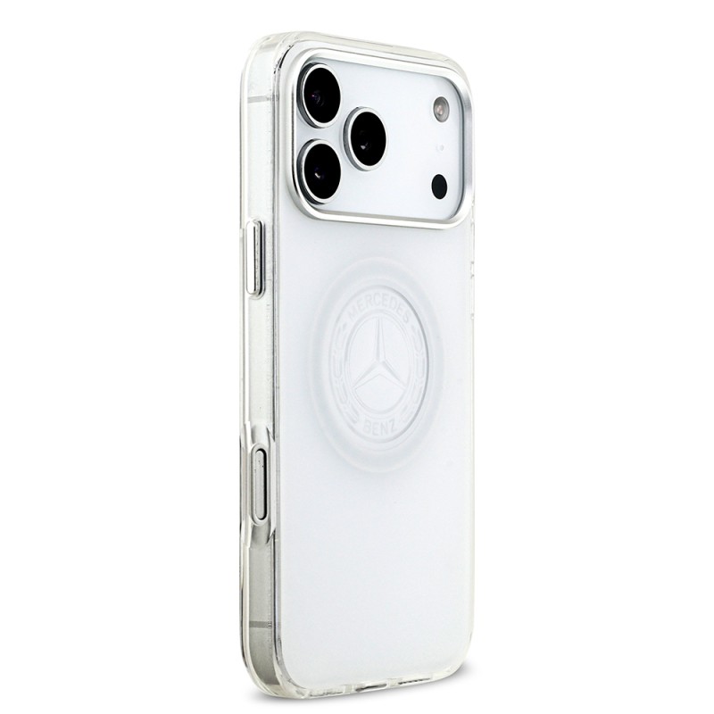 Apple iPhone 17 Pro Max Case Mercedes Benz Original Licensed M-Safe Charging Feature Frosted PC Nostalgic Star Design Cover - 5