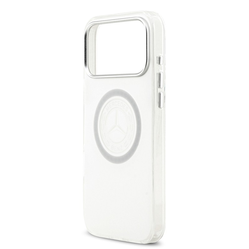 Apple iPhone 17 Pro Max Case Mercedes Benz Original Licensed M-Safe Charging Feature Frosted PC Nostalgic Star Design Cover - 7