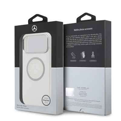 Apple iPhone 17 Pro Max Case Mercedes Benz Original Licensed M-Safe Charging Feature Frosted PC Nostalgic Star Design Cover - 9