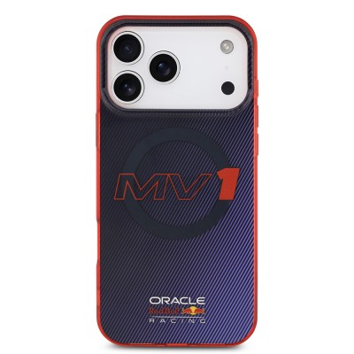 Apple iPhone 17 Pro Max Case Redbull Original Licensed M-safe Charging Feature Dual Layer Striped Patterned Hard PC MV Cover - 4