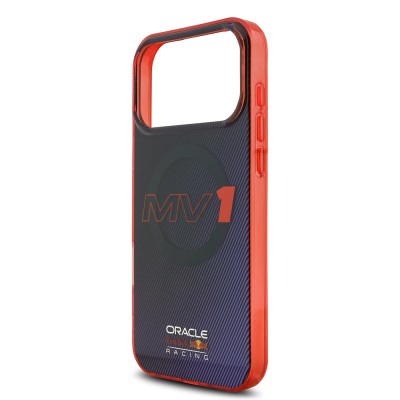 Apple iPhone 17 Pro Max Case Redbull Original Licensed M-safe Charging Feature Dual Layer Striped Patterned Hard PC MV Cover - 8