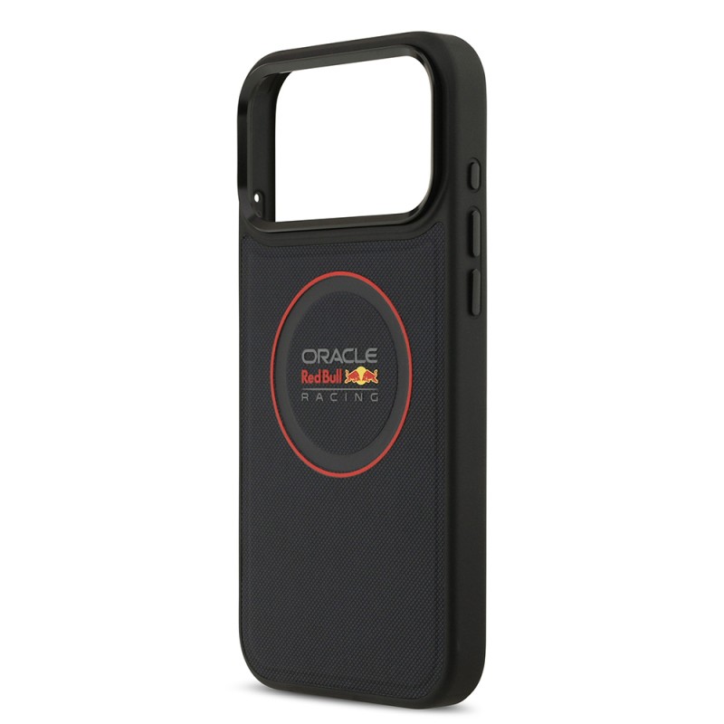 Apple iPhone 17 Pro Max Case Redbull Original Licensed M-safe Charging Feature Red Ring and Logo Embossed PU Leather Cover - 8