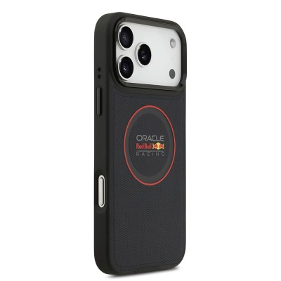 Apple iPhone 17 Pro Max Case Redbull Original Licensed M-safe Charging Feature Red Ring and Logo Embossed PU Leather Cover - 6