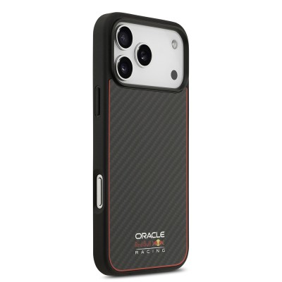 Apple iPhone 17 Pro Max Case Redbull Original Licensed M-safe Charging Function Carbon Fiber Shining Logo Cover - 5