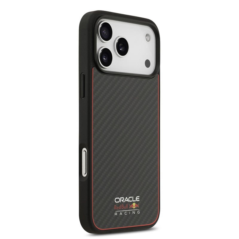 Apple iPhone 17 Pro Max Case Redbull Original Licensed M-safe Charging Function Carbon Fiber Shining Logo Cover - 5