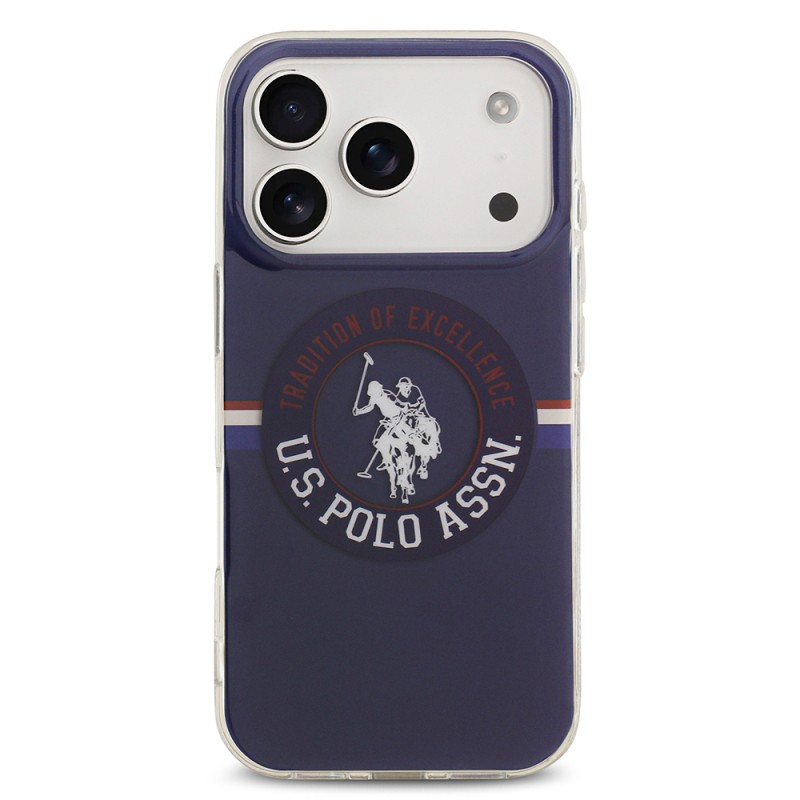 Apple iPhone 17 Pro Max Case U.S. Polo Assn. Original Licensed M-Safe Charging Feature IML Stripe Logo Cover - 3
