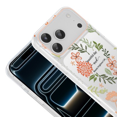 Apple iPhone 17 Pro Max Case with Camera Protector, Patterned Zore Clip Cover - 12
