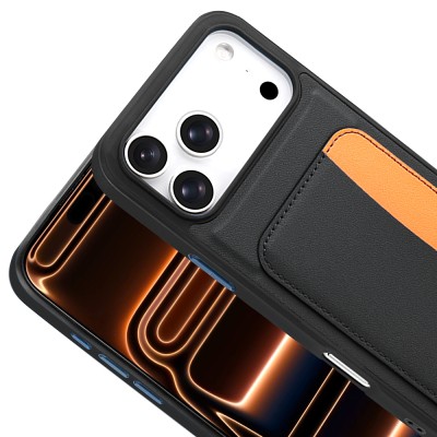 Apple iPhone 17 Pro Max Case with Card Holder Zore X-Card Silicone Cover - 14
