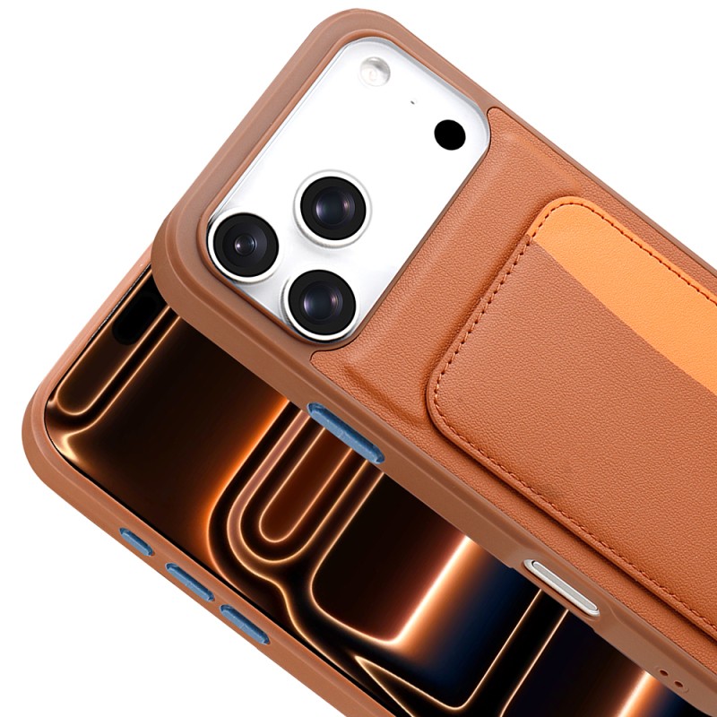 Apple iPhone 17 Pro Max Case with Card Holder Zore X-Card Silicone Cover - 16