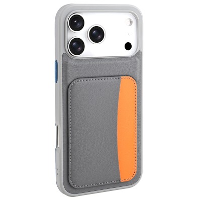 Apple iPhone 17 Pro Max Case with Card Holder Zore X-Card Silicone Cover - 3