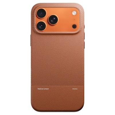 Apple iPhone 17 Pro Max Case with M-safe Charging Feature, Leather Textured Native Union RE Classic Series Cover - 19