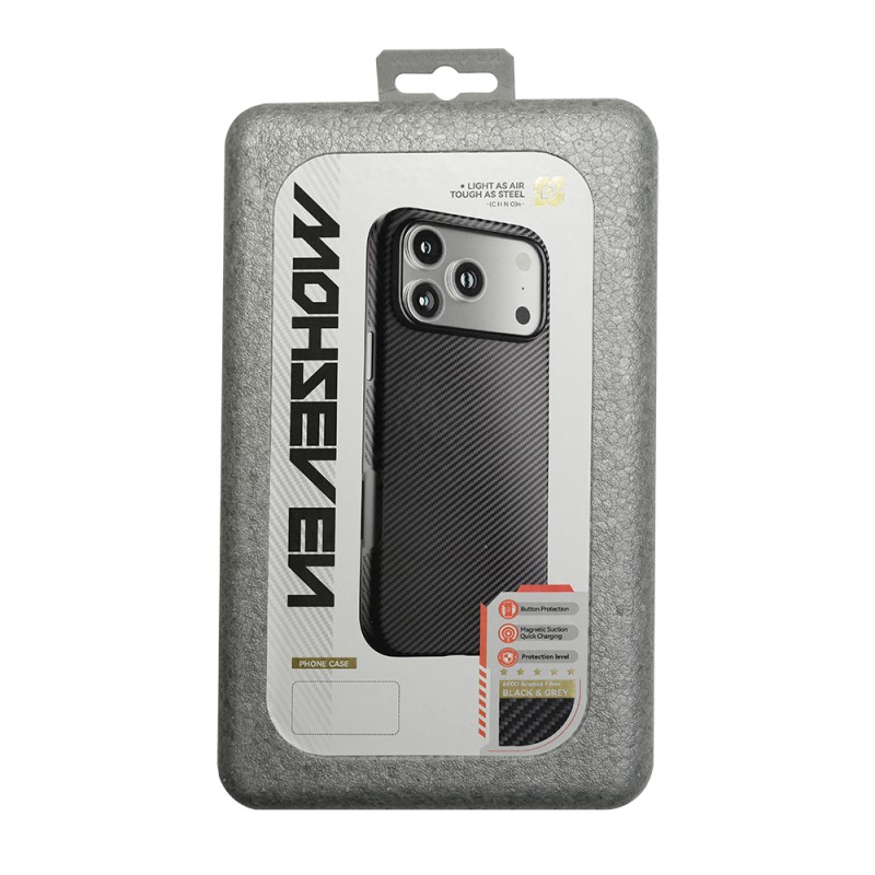 Apple iPhone 17 Pro Max Case with M-safe Charging Feature, Mohseven 600D Aramid Fiber Cover - 2