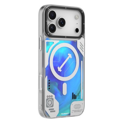 Apple iPhone 17 Pro Max Case with M-safe Charging Feature, Shiny Sandy Liquid Design, Galaxy Fantasy Series Cover - 7