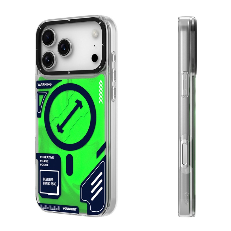Apple iPhone 17 Pro Max Case with M-safe Charging Feature, Shiny Sandy Liquid Design, Galaxy Fantasy Series Cover - 9