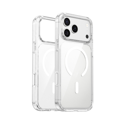 Apple iPhone 17 Pro Max Case with M-safe Charging Feature Wiwu CS-202 Crystal Shield Pro Series Anti-Yellowing Hard PC Cover - Wiwu