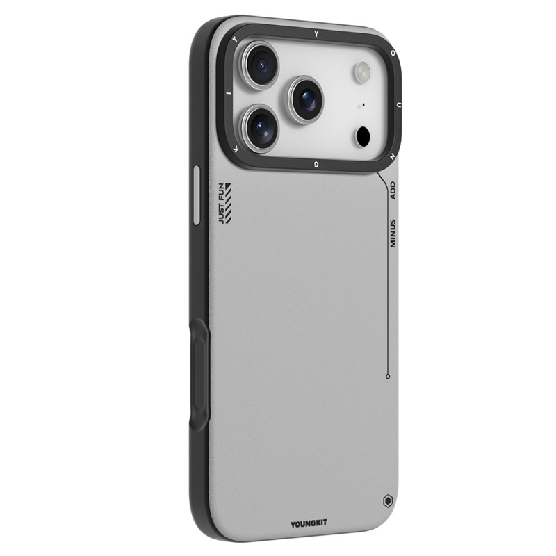 Apple iPhone 17 Pro Max Case with M-safe Charging Function, Simple Matte Leather Pattern, Youngkit Tech Fashion Series Cover - 5