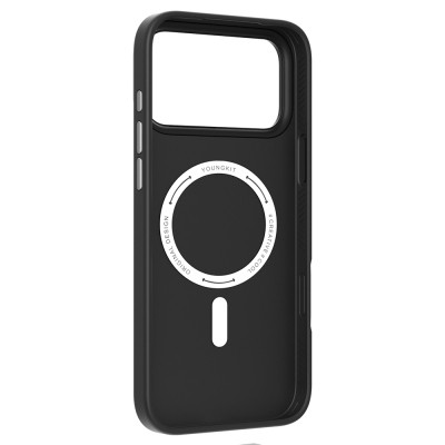 Apple iPhone 17 Pro Max Case with M-safe Charging Function, Simple Matte Leather Pattern, Youngkit Tech Fashion Series Cover - 14