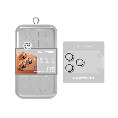 Apple iPhone 17 Pro Max Case World Alloy One-Piece Series Anti-Reflective Camera Lens Protector Silver