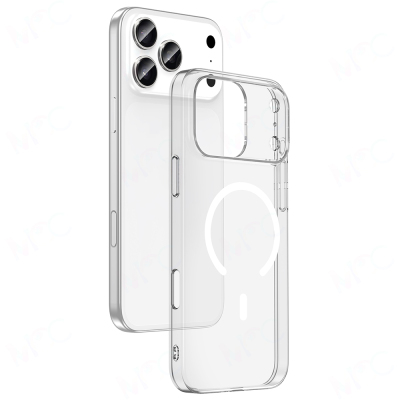 Apple iPhone 17 Pro Max Case IC Chip Zore Toledo Cover with Transparent Camera Frame and M-Safe Charging Function - Zore