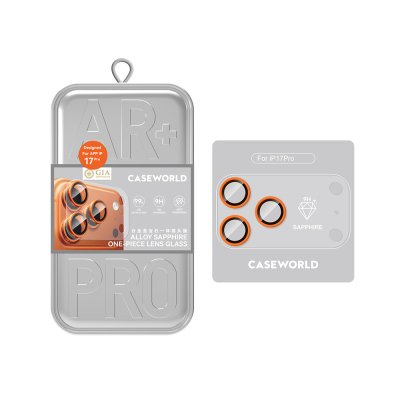 Apple iPhone 17 Pro Max CaseWorld Alloy Sapphire Safir One-Piece Anti Reflective Safir Kamera Lens Koruyucu - CaseWorld
