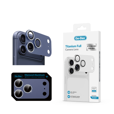 Apple iPhone 17 Pro Max Go Des FC006 Diamond Titanium Series Anti-Reflective Camera Lens Protector - Go Des