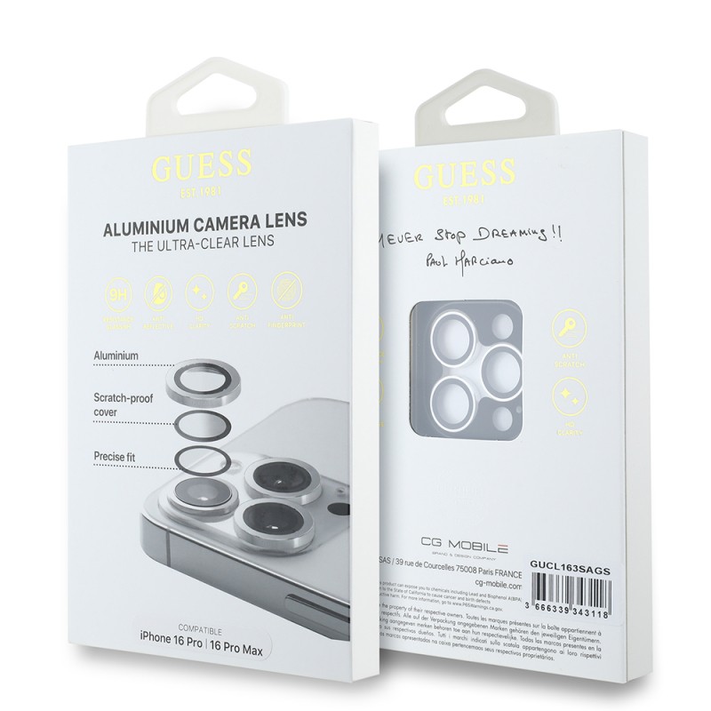 Apple iPhone 17 Pro Max Guess Original Licensed Metal Camera Lens Protector - 4