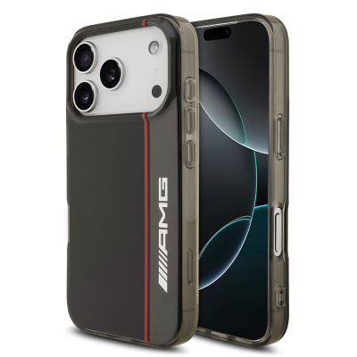 Apple iPhone 17 Pro Max Kılıf AMG Orjinal Lisanslı M-safe Şarj Özellikli IML Baskı Logolu Çift Katmanlı Bow Lines Kapak - AMG